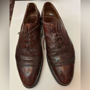 Men’s shoes Paul Stuart Edward Green brown Leather Wingtip Oxford 9.5D 10D AM